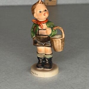 Goebel Village Boy Figurine 51 3/0 W Germany Hummel Style Vintage Porcelain 4"